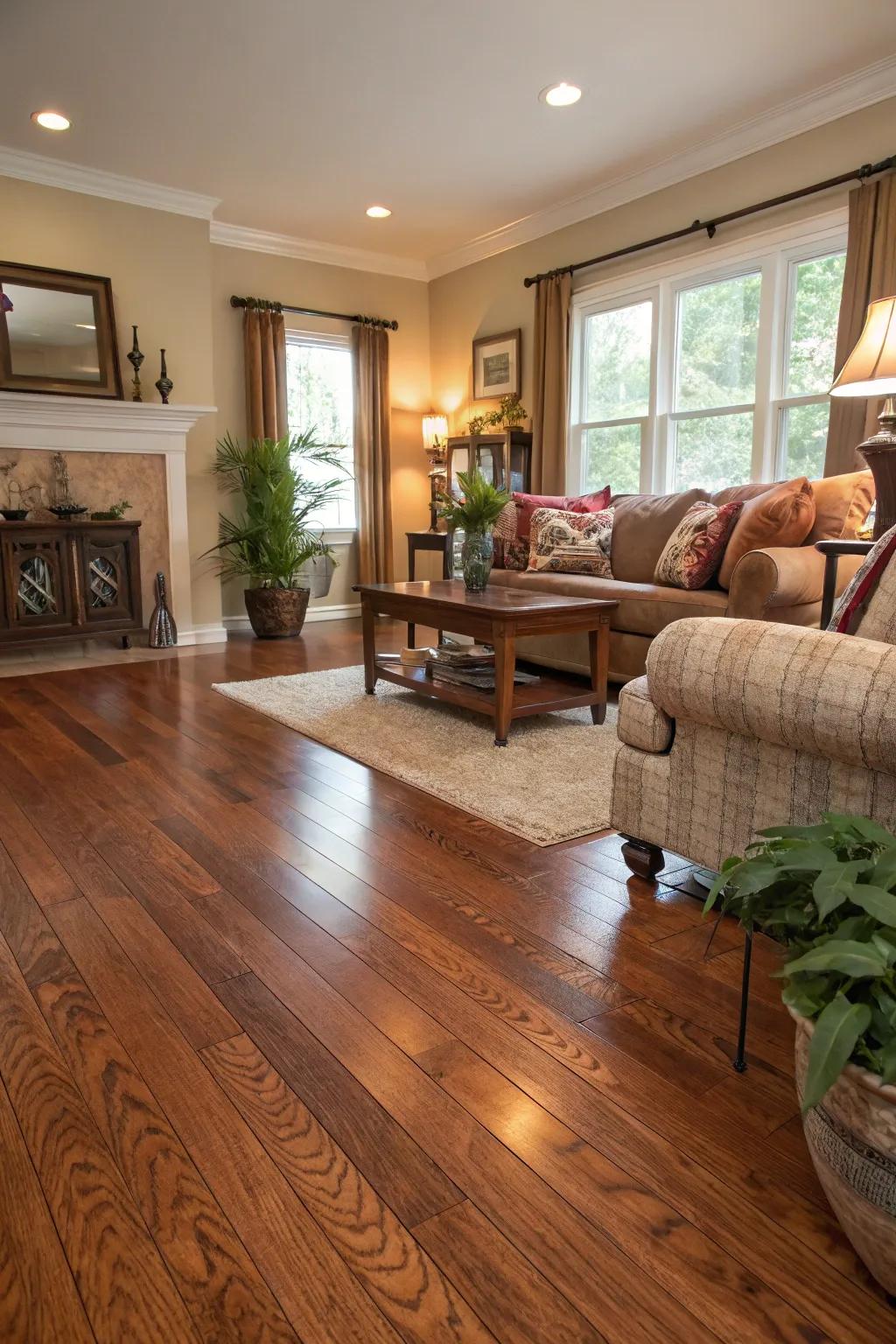 Wood floors revived to their original splendor.
