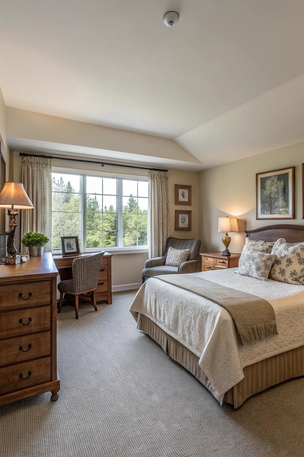 A thoughtfully designed layout maximizes the feeling of spaciousness.