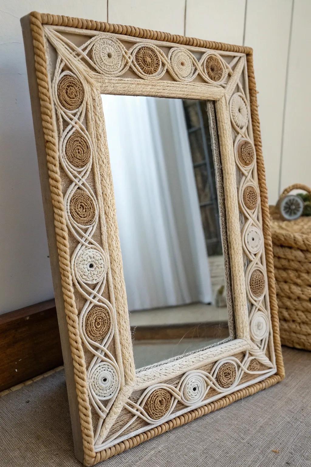 Crafting a fashionable mirror surround on a shoestring is an engaging DIY undertaking.