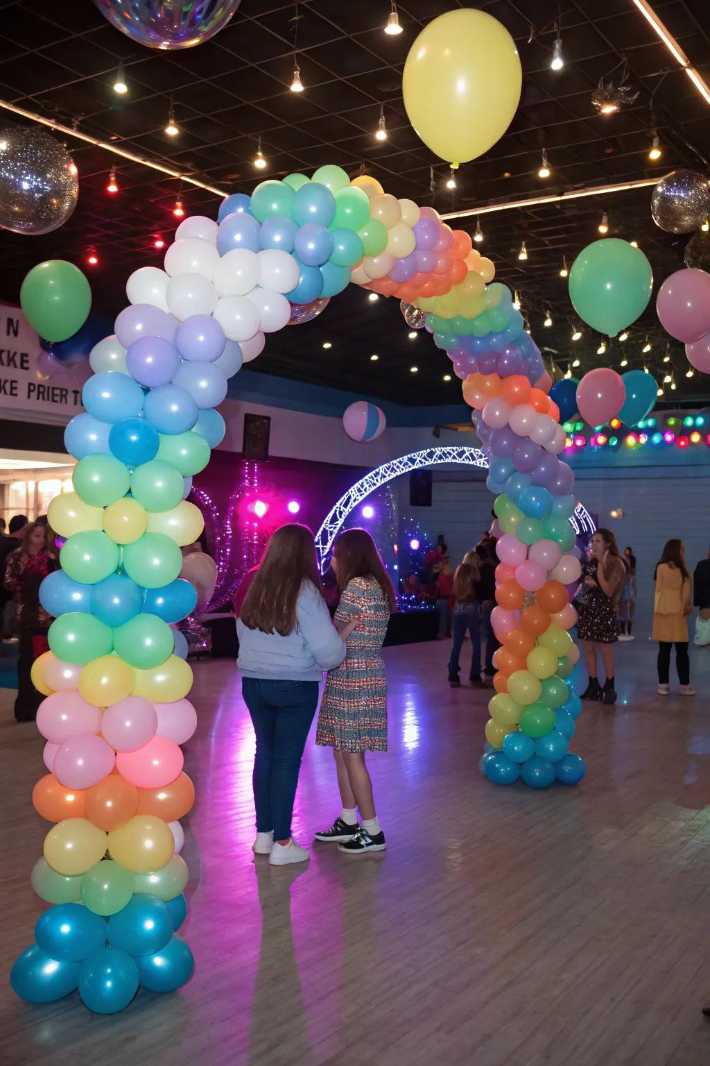 An entertaining and vibrant internal event featuring inflated ornamentation.