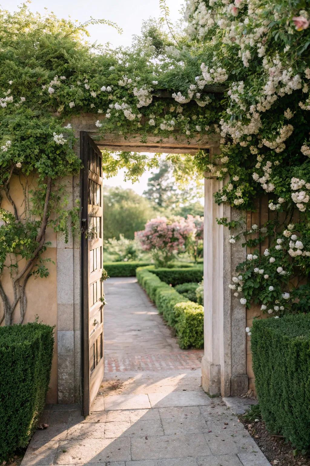 Craft an appealing entrance using stargazer-framed entrances.