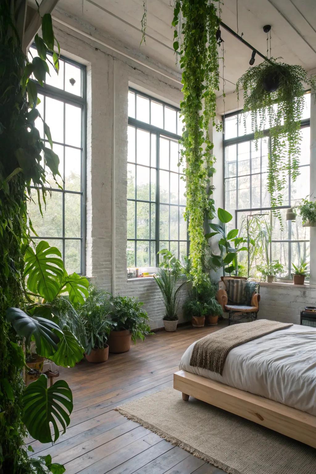 Infuse life into your area by introducing verdant elements.