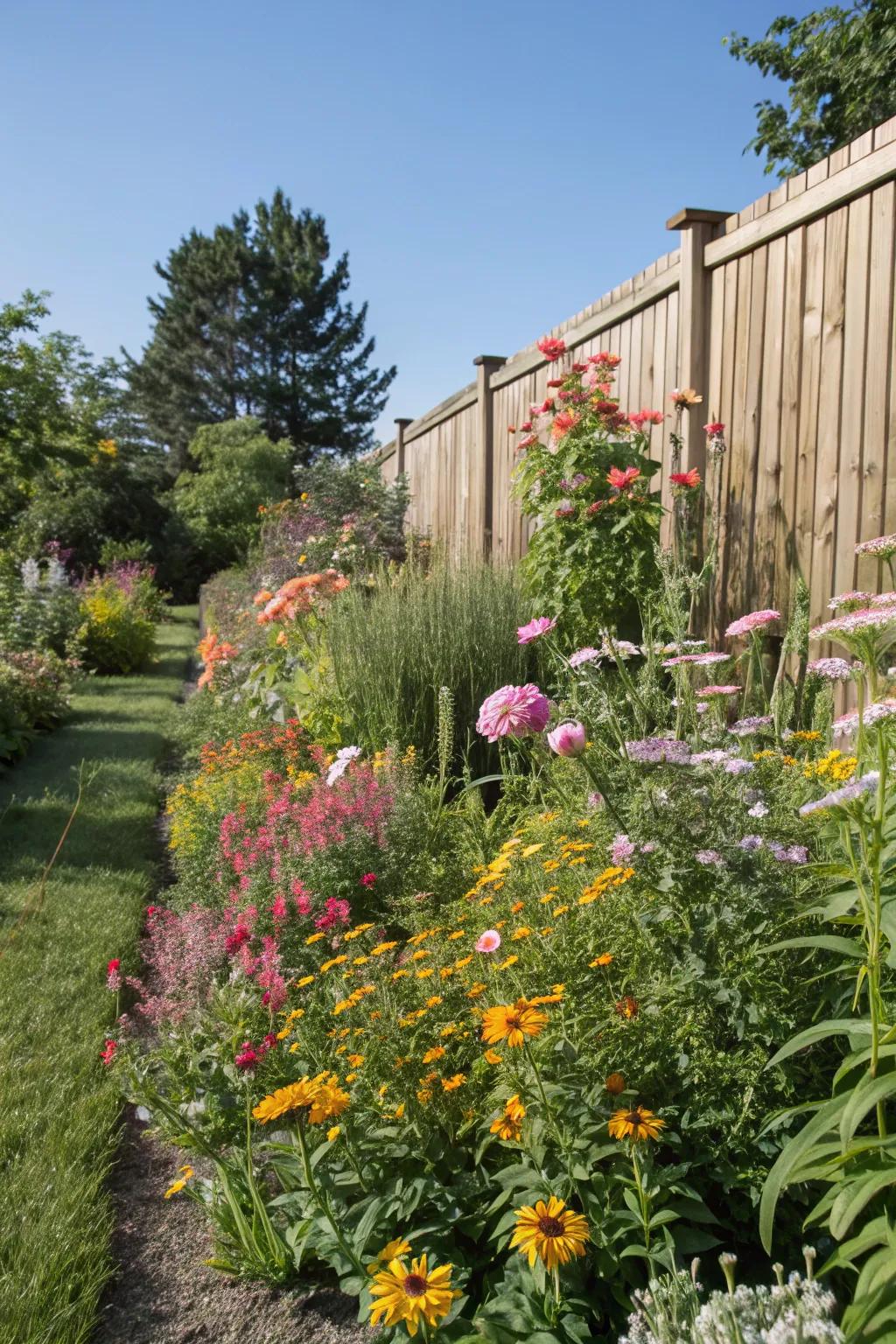 Edges dense with perennials perfectly frame the garden.