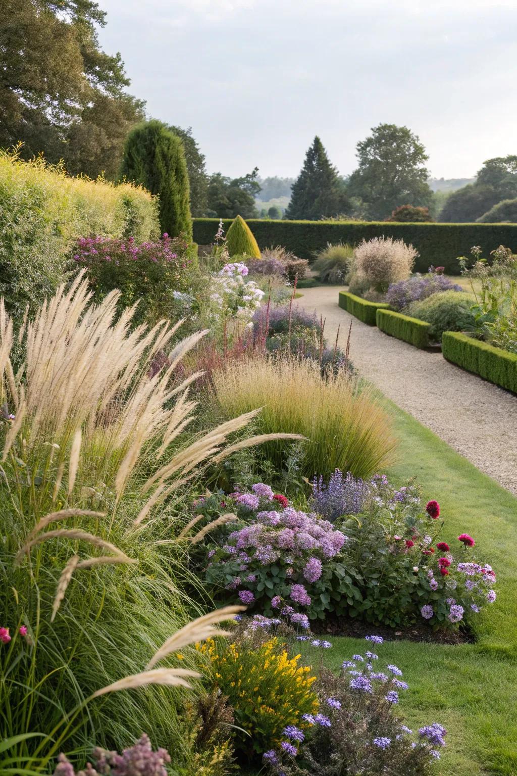 Clumping grasses spontaneously introduce movement to landscapes.