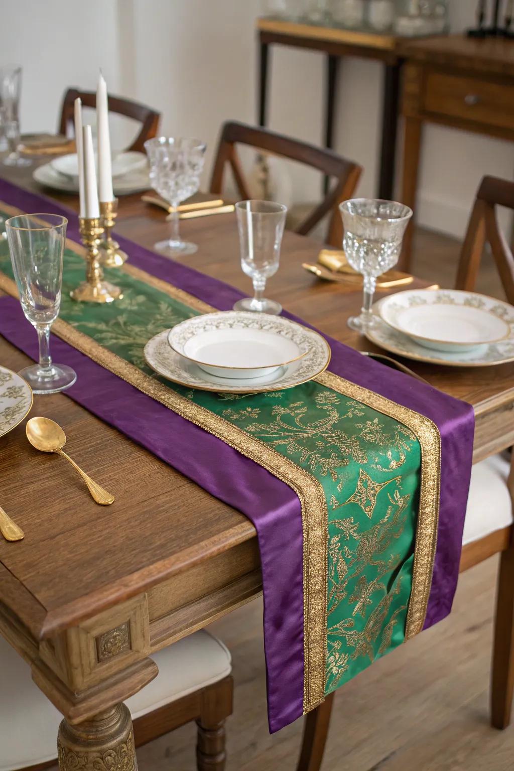 Surface runners are a straightforward yet effective way to dress up your dining space.