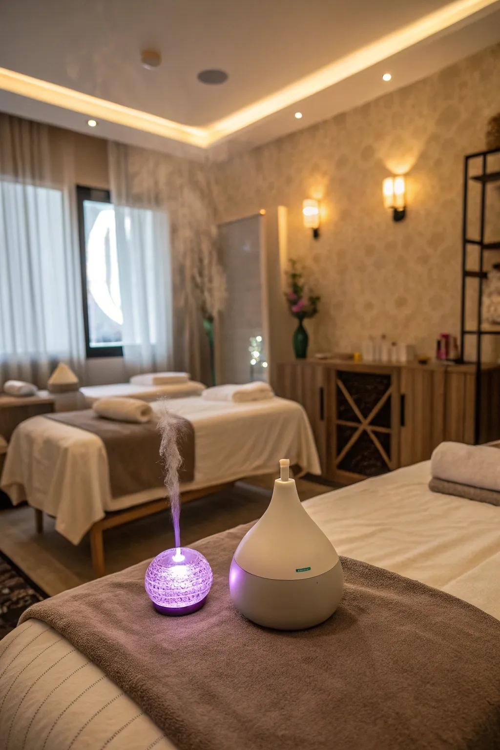 Aromatherapy contributes a sumptuous element to relaxation.