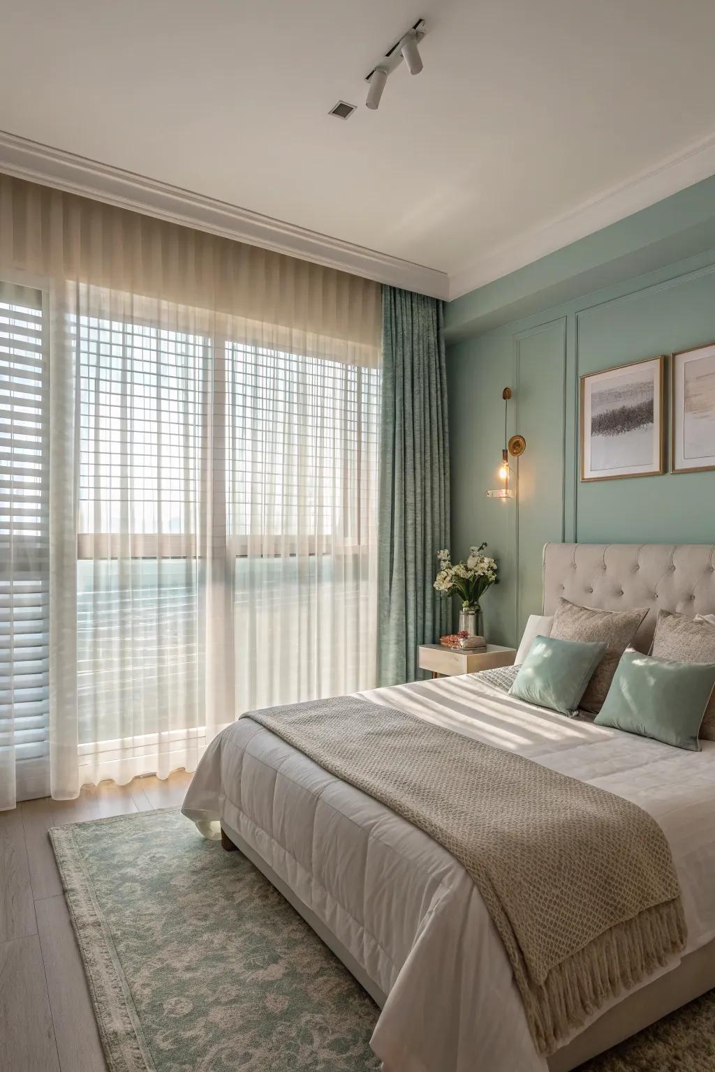 Translucent blinds for a delicate and airy light