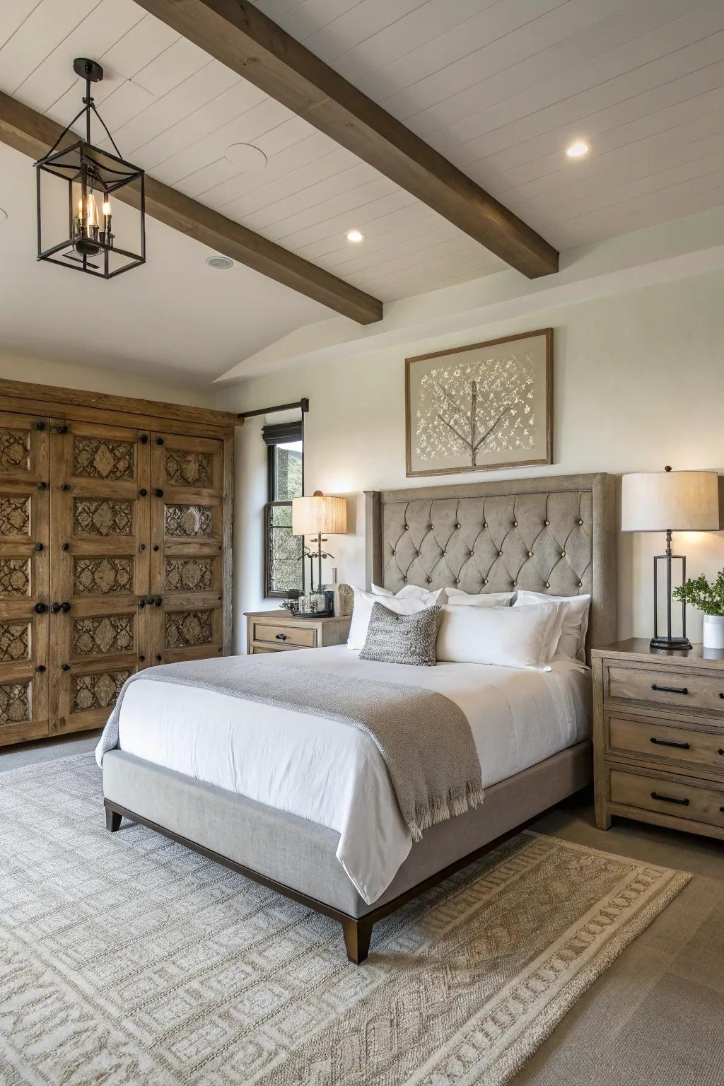 An assortment of antique and modern components creates a balanced and dynamic design.
