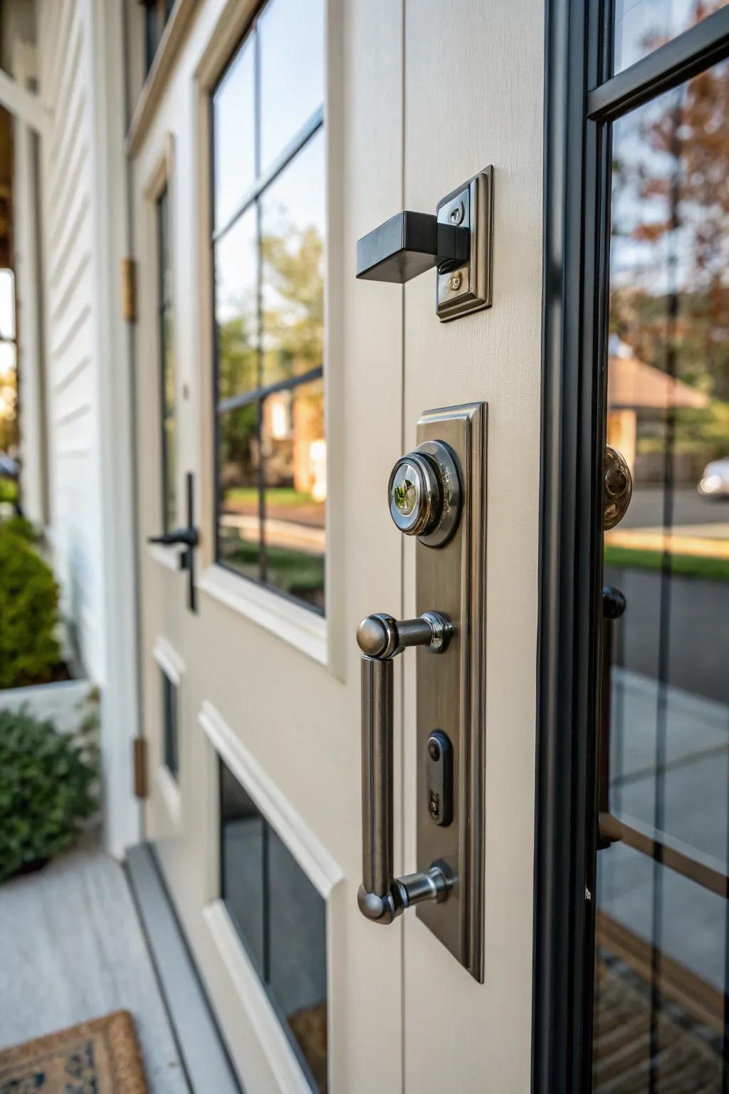 Distinctive fixtures add identity to your front door.