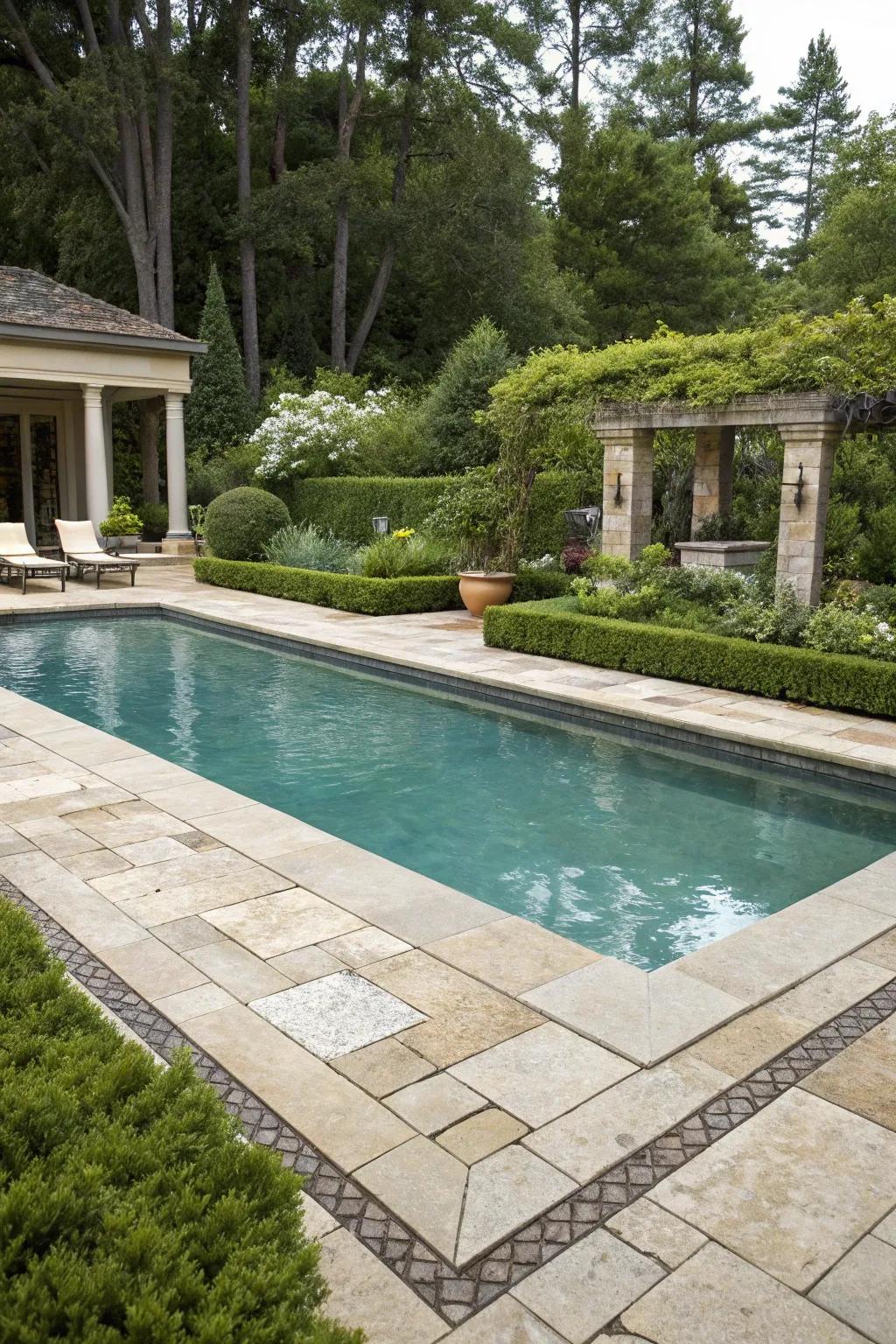 Natural stone accents lend an air of enduring sophistication.