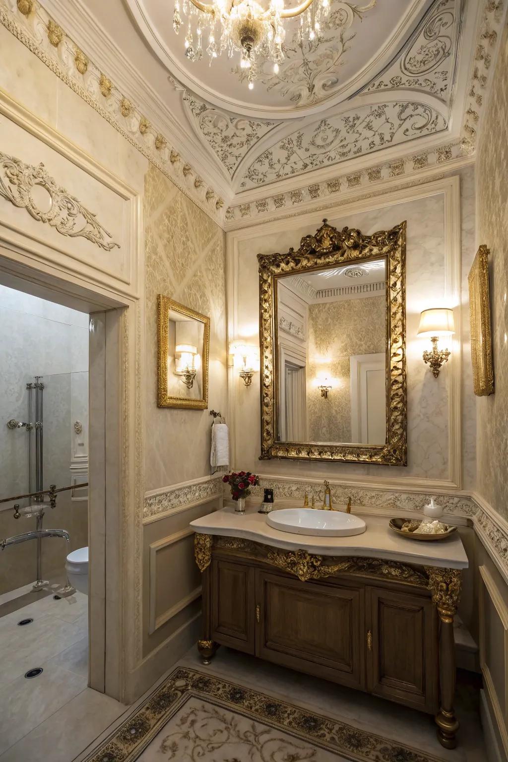 Elaborate nuances that amplify vintage refinement.