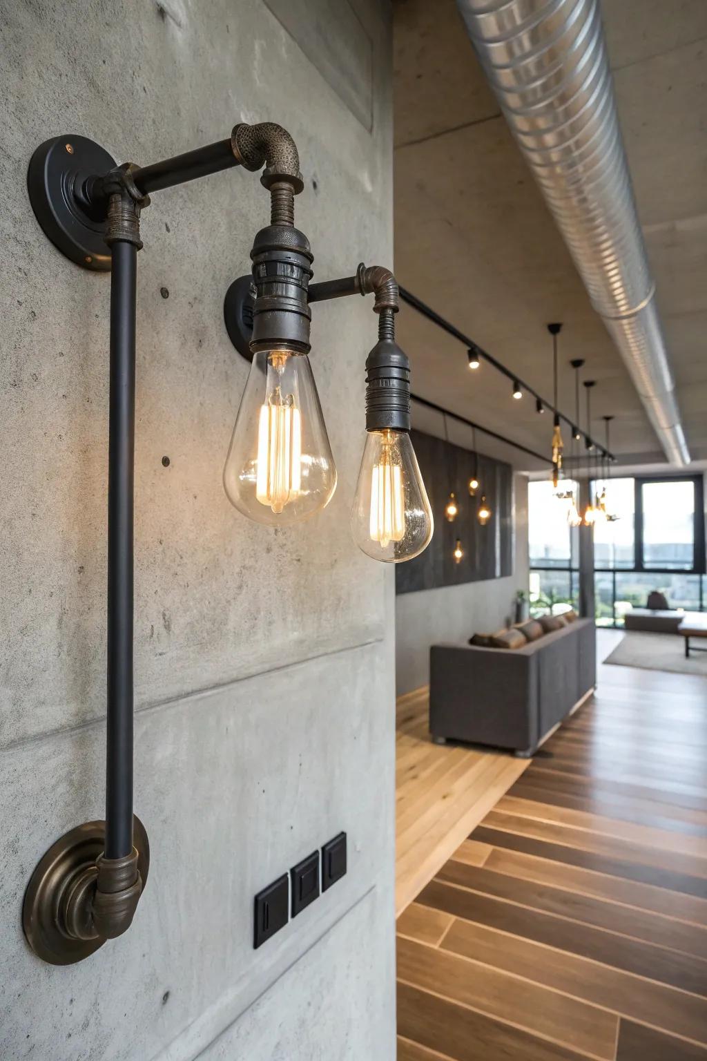 Loft-inspired lamps inject a raw appeal into modern interiors.