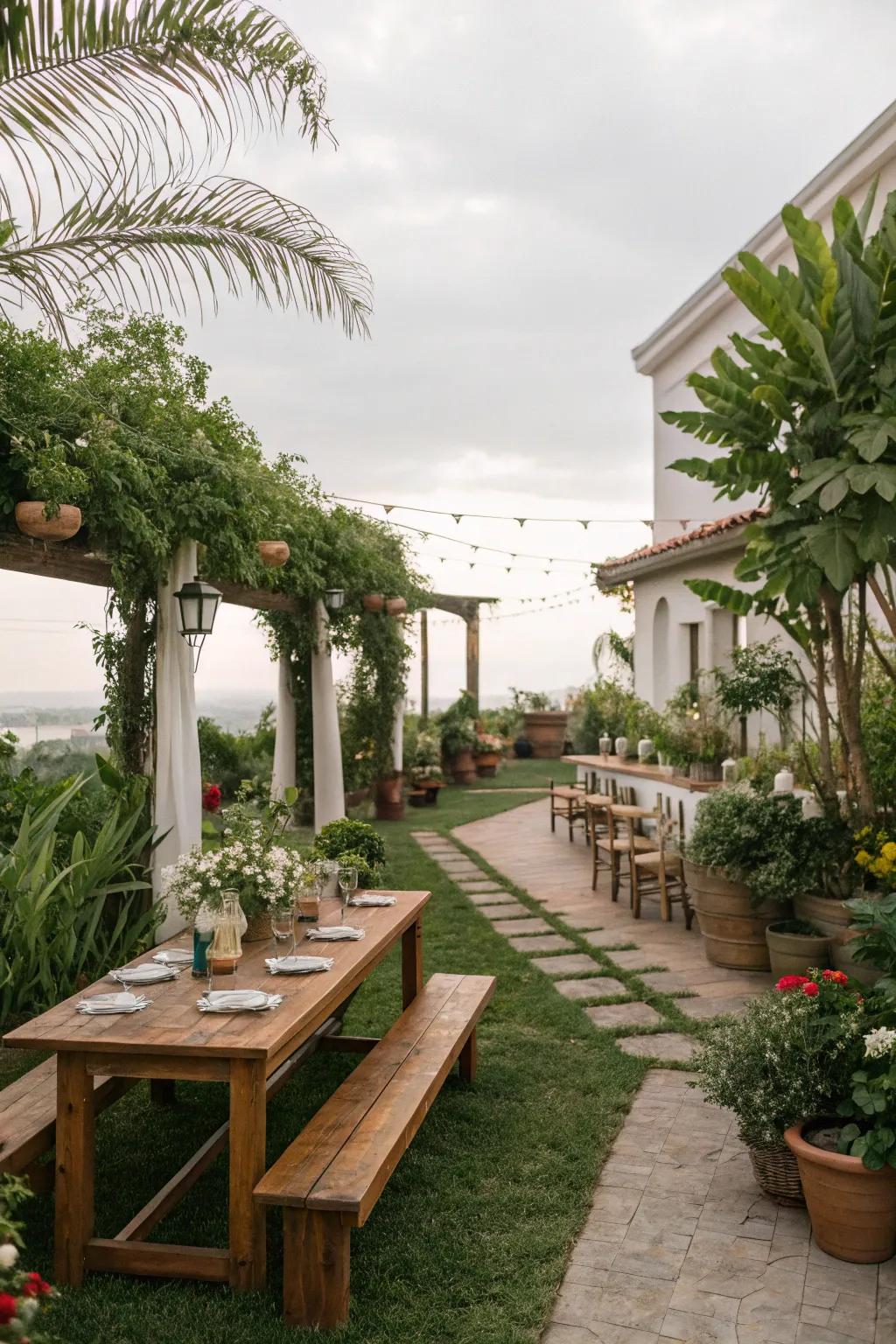 Nature-inspired accents convey a hint of sophistication and simplicity.