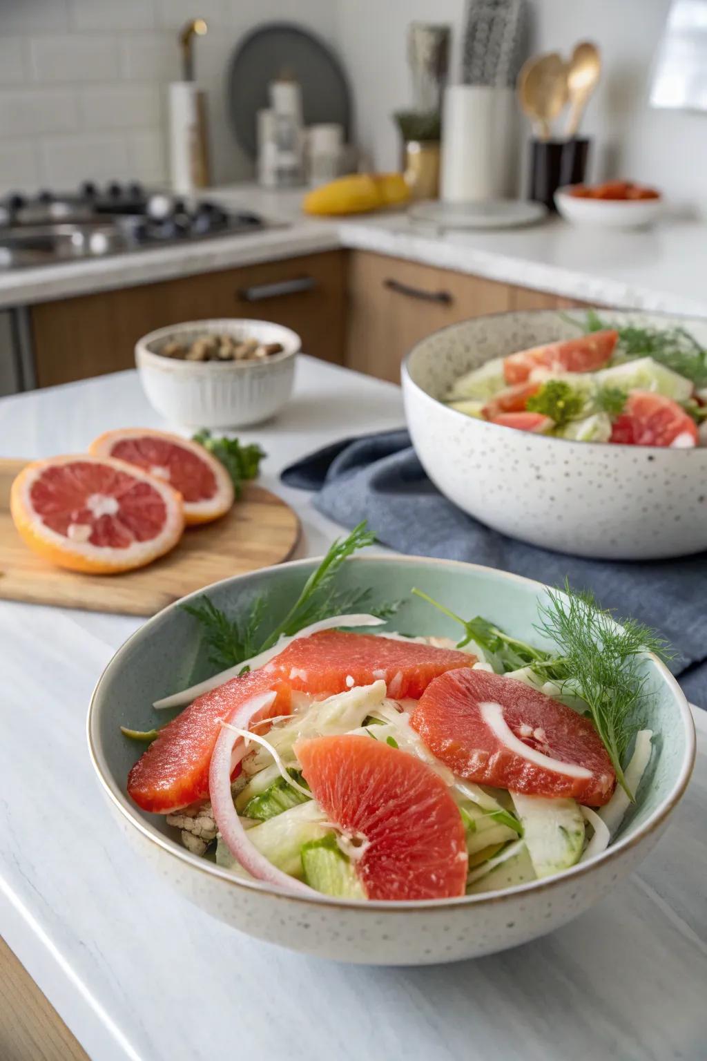 A refreshing citrus and anise salad to brighten the gathering.