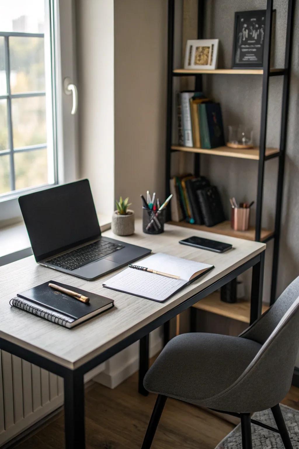 Capitalize on unused corners with a functional, corner-optimized work surface.