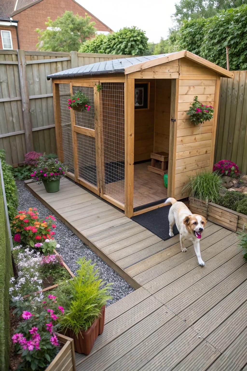 Kennel deck floorings are easily reconfigured and sanitary.