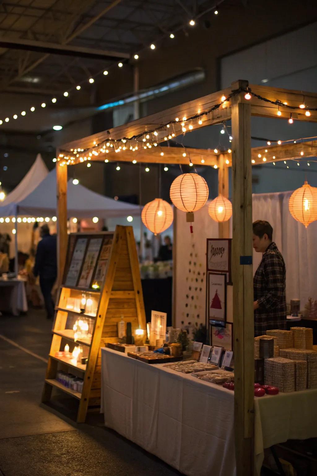Artistic lighting enhances the mood and highlights your products.