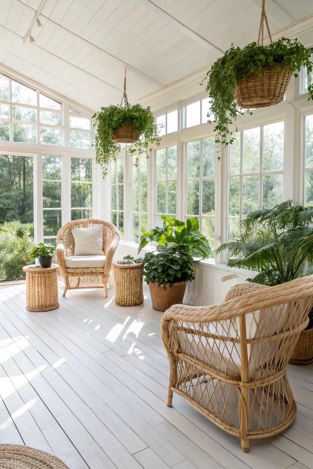 Whitened flooring brightens and rejuvenates any vicinity.