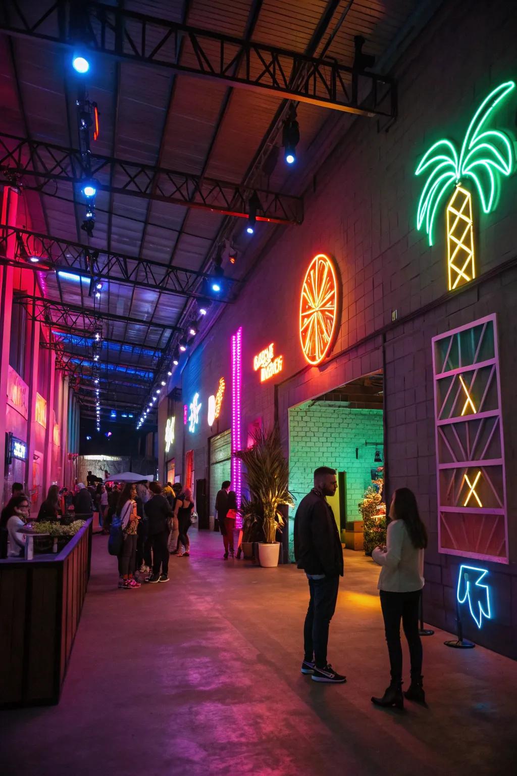 Enhance décor with playful neon art.