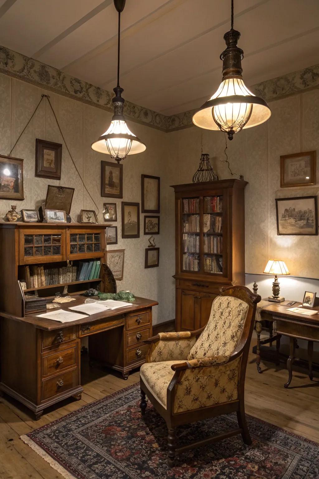Vintage pendants evoke a feeling of ageless refinement.