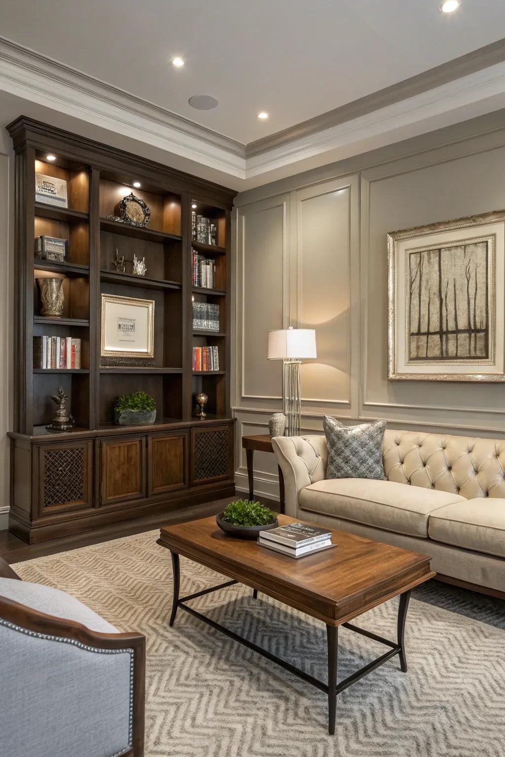 Unite contouring alongside furnishings for a cohesive panorama.
