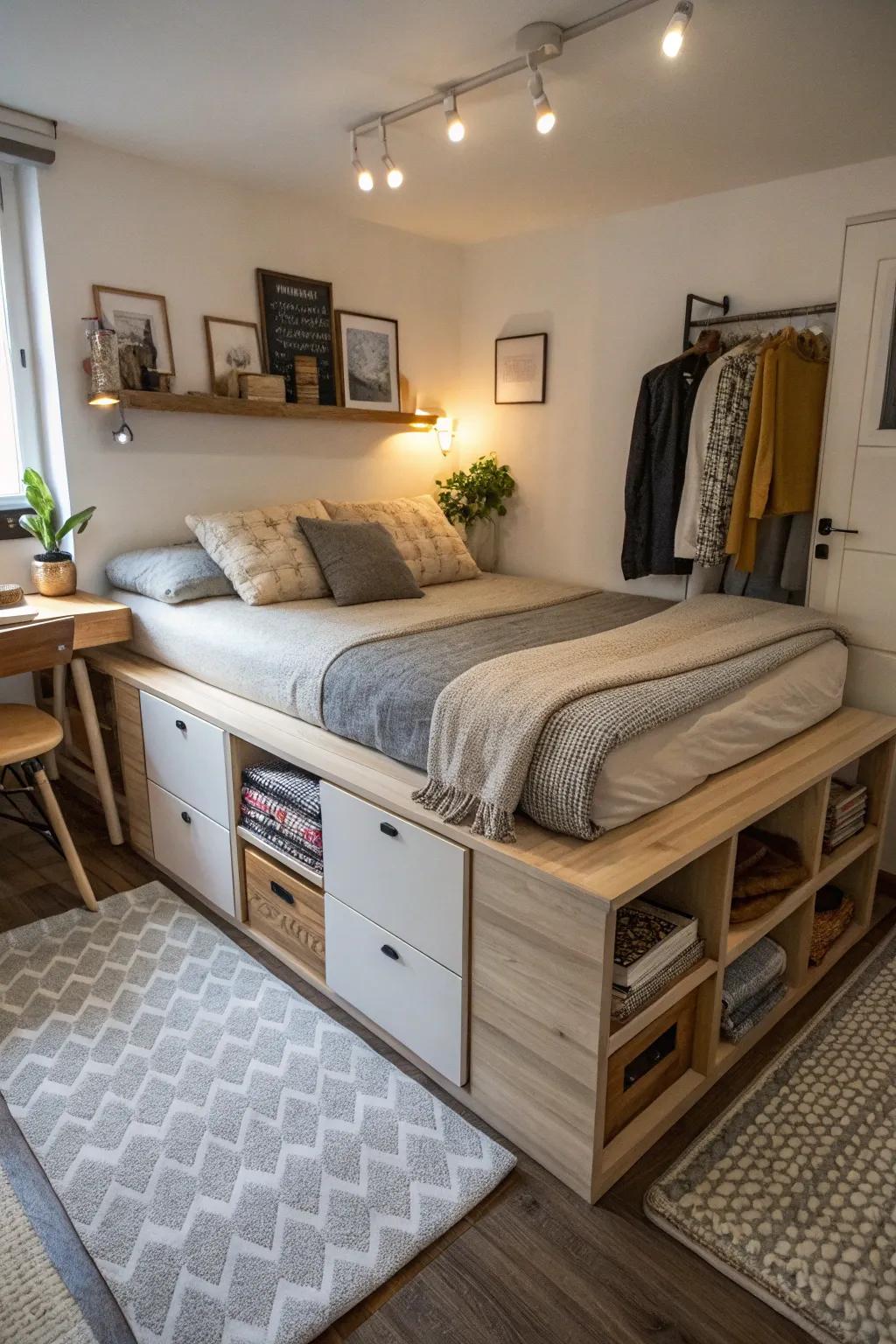 Multi-functional beds are quintessential for confined spaces.