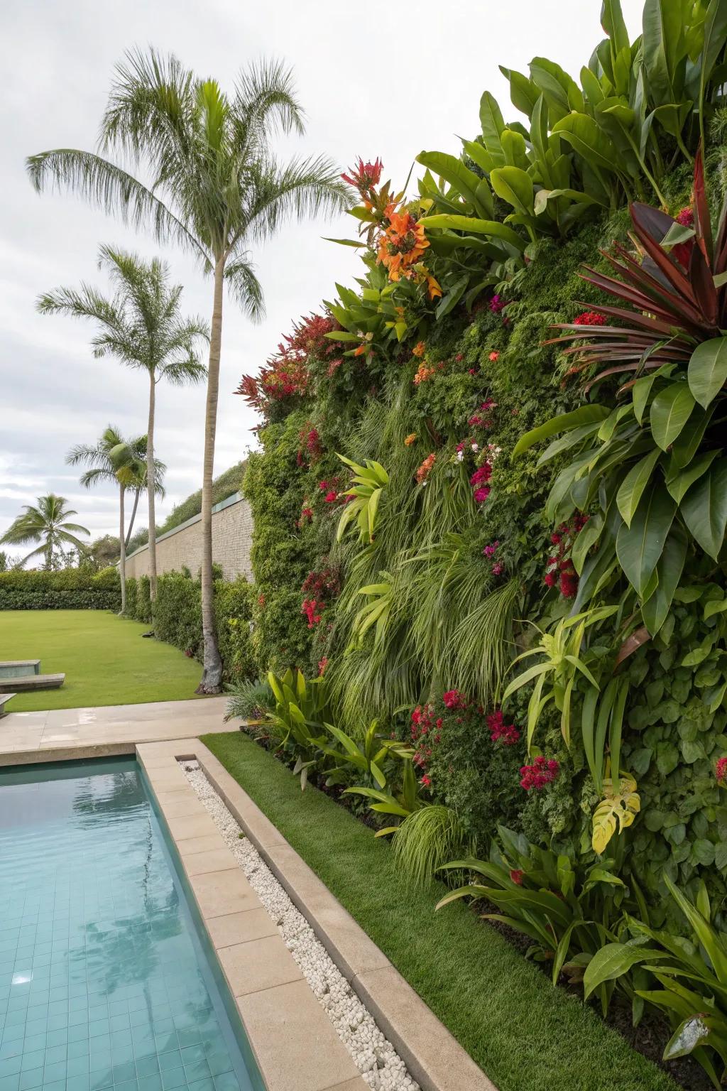 A living wall delivers impressive innate privacy.