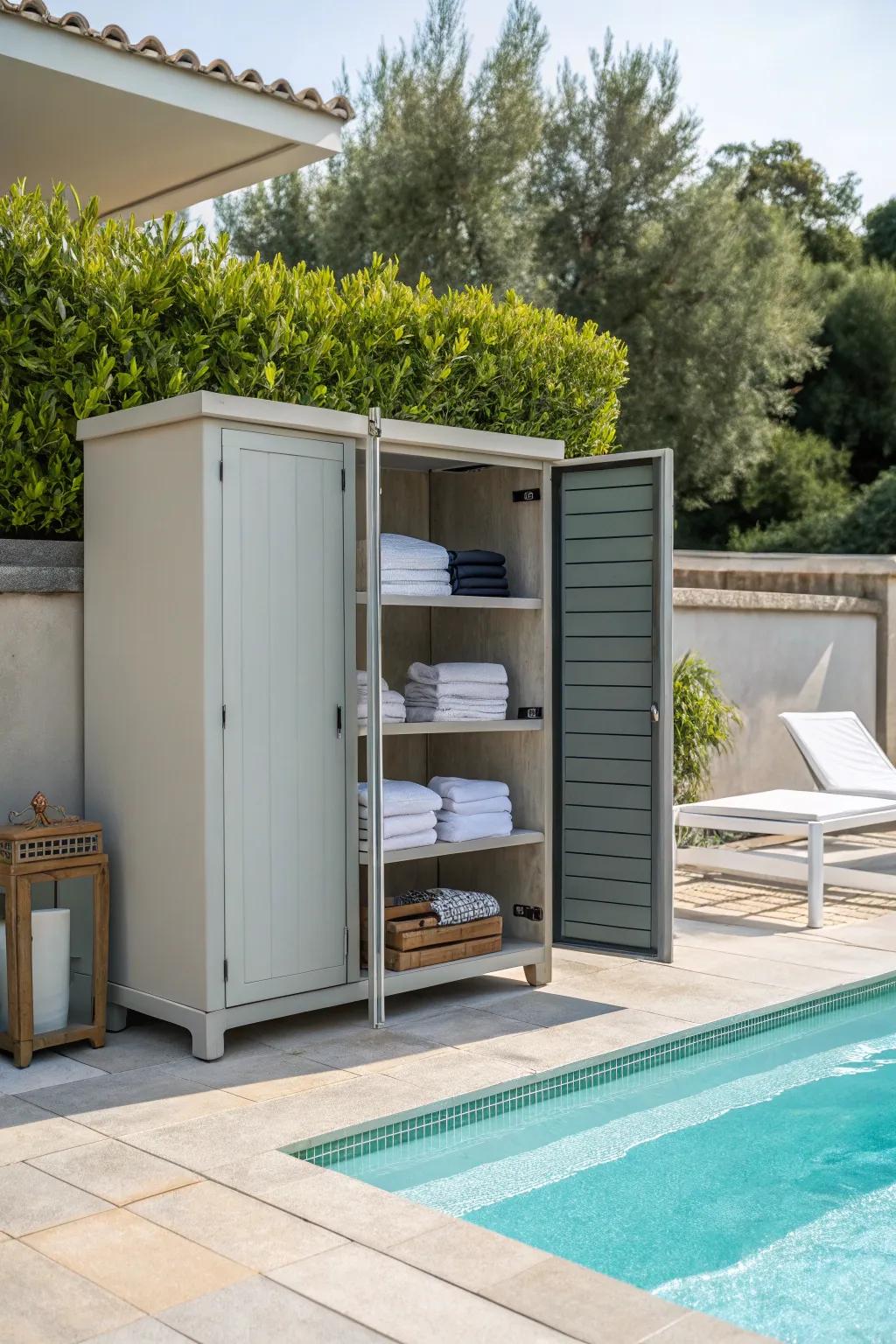 Small-scale storage unit illustrating versatility and organization.