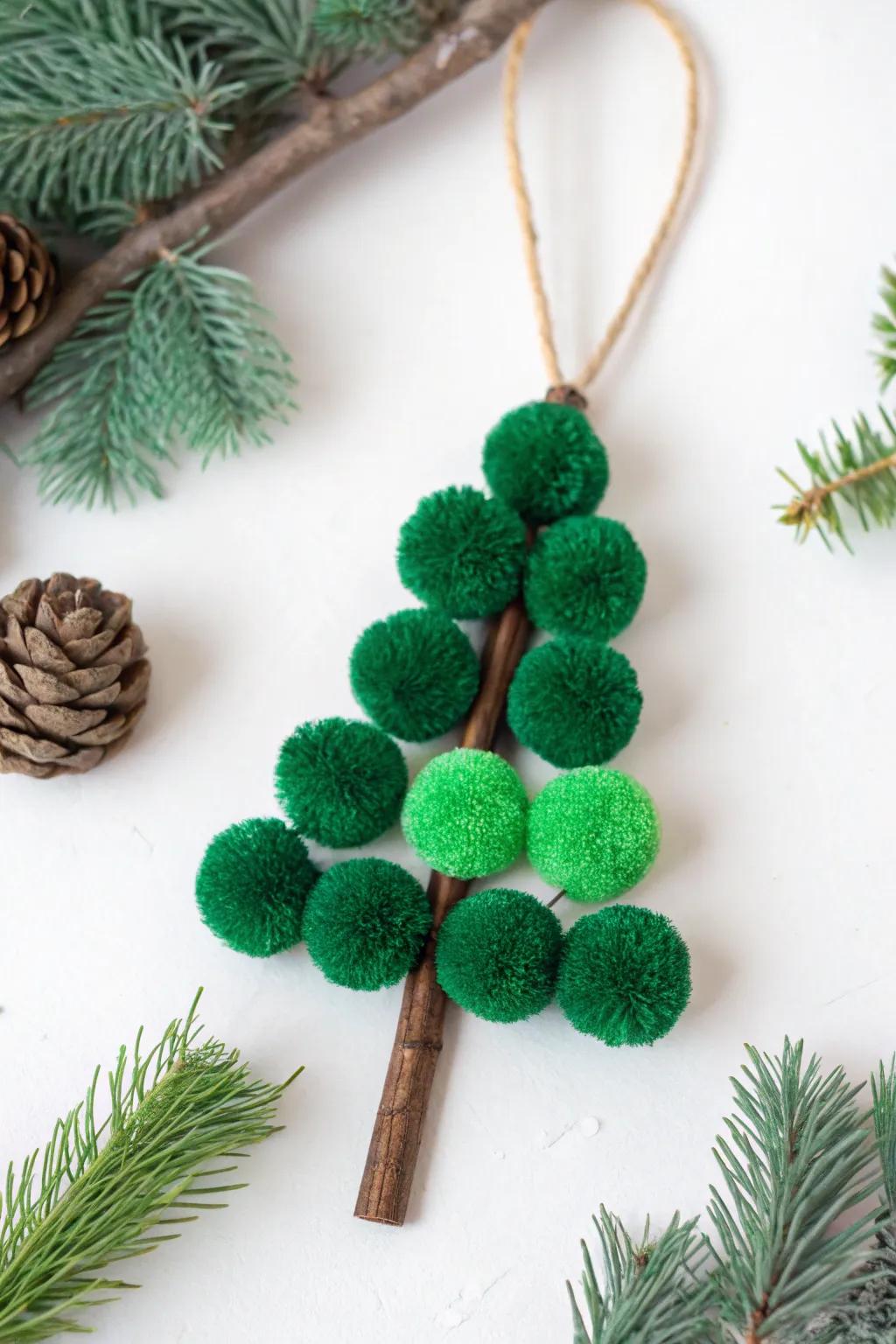 A delightful sphere holiday tree, imparting a burst of color and texture to holiday decor.