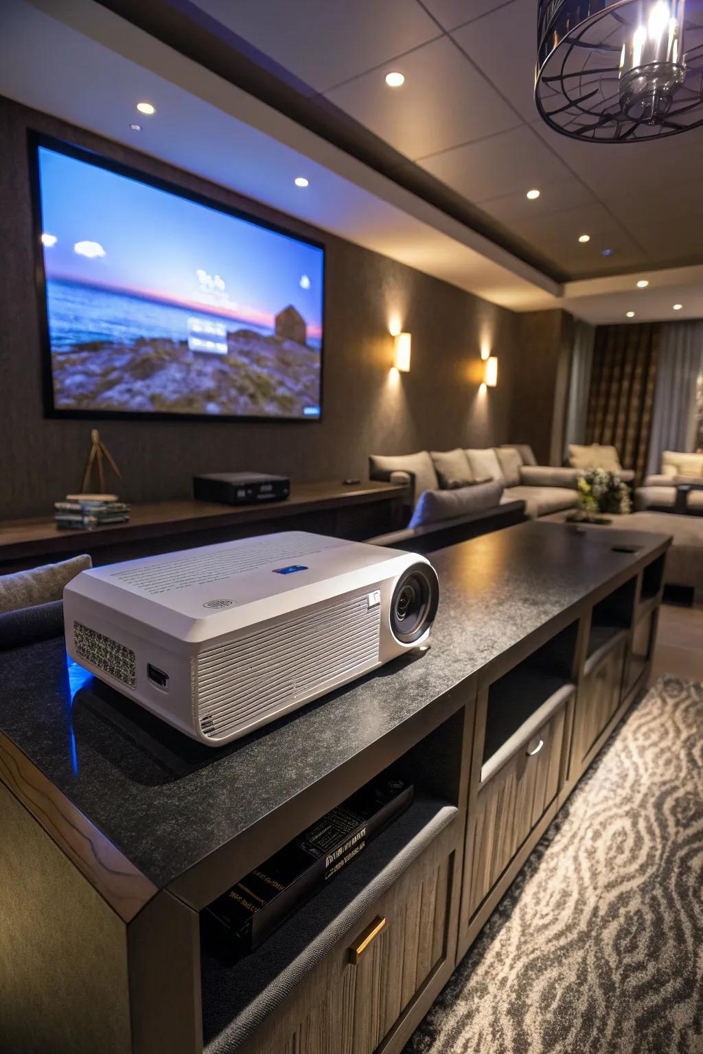 Proper projector alignment ensures viewing comfort.