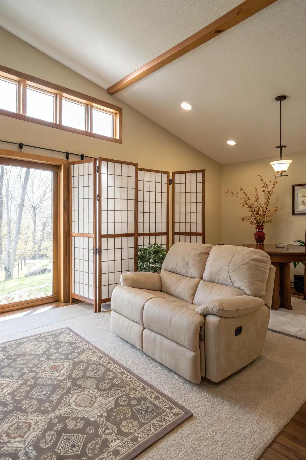 An open-design family room that encourages accessibility and ease.