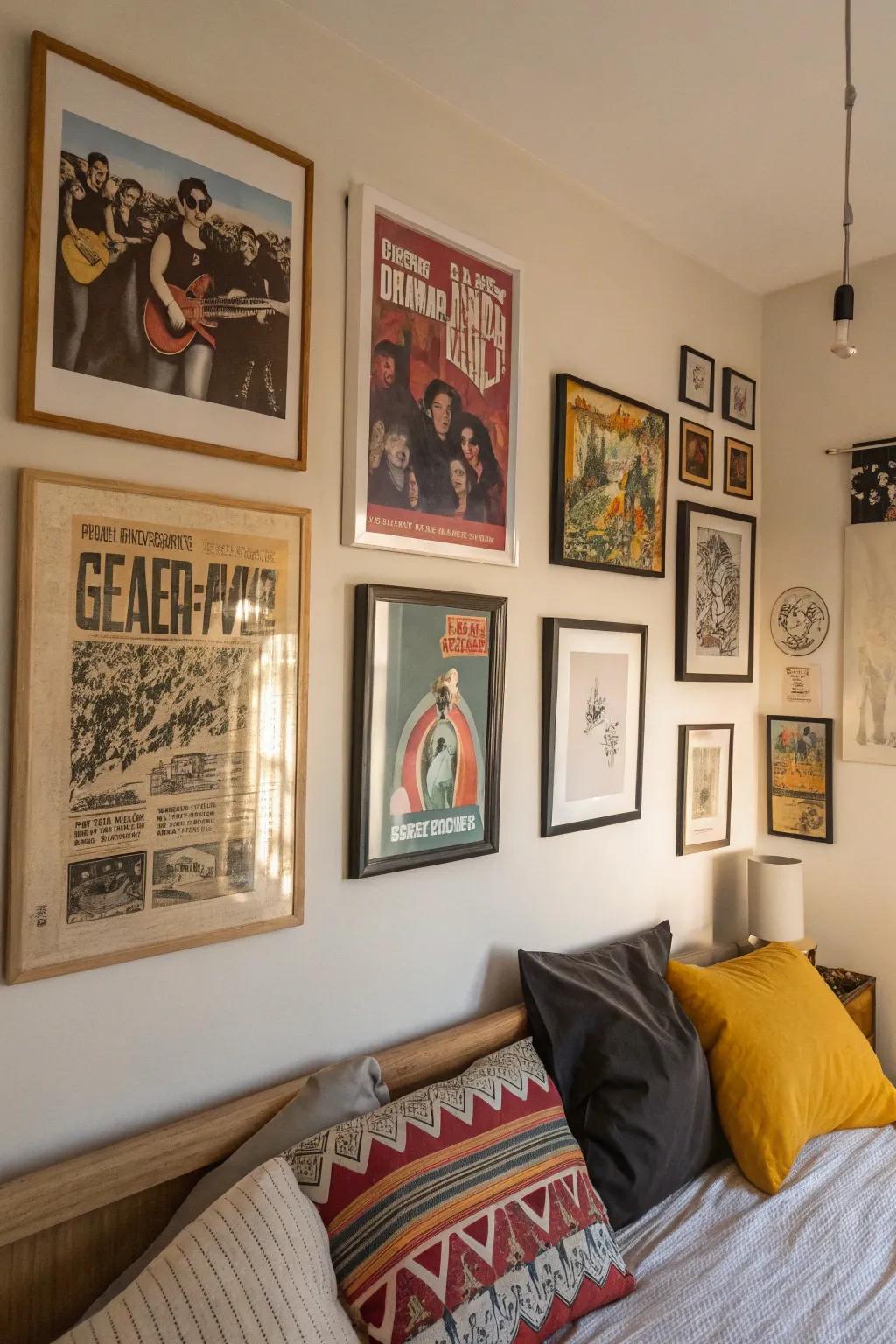Ingenious mixture of vintage and modern wall décor.