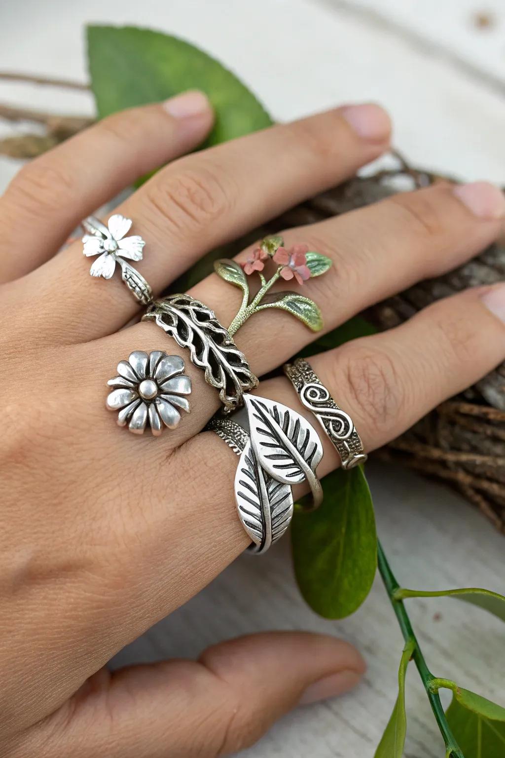 Nature-Themed Ring Compilation