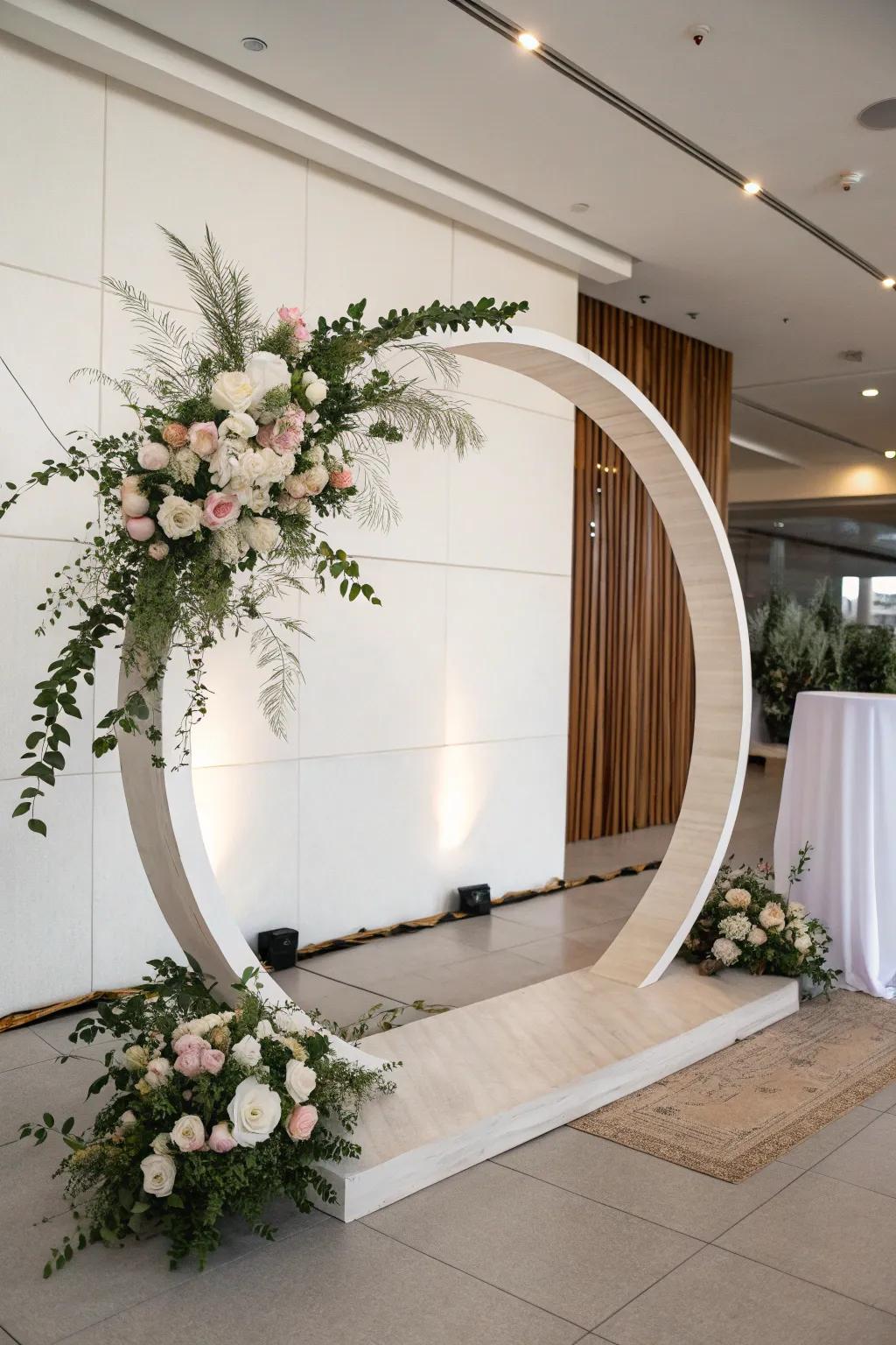 A minimalist entrance design that exhibits refinement through simplicity.
