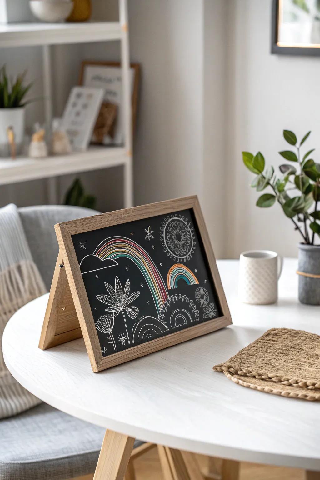 Unveil vibrant bursts of color with understated charm and Boho flair. #ScratchboardArt #ScandinavianMinimalism