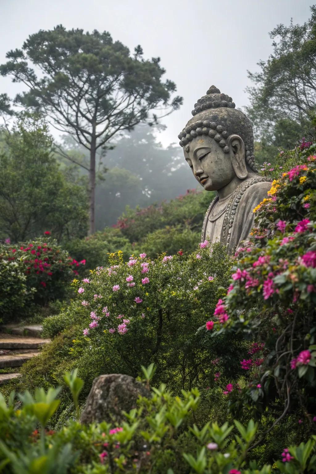 Incorporate fascination through mystical garden statuary.