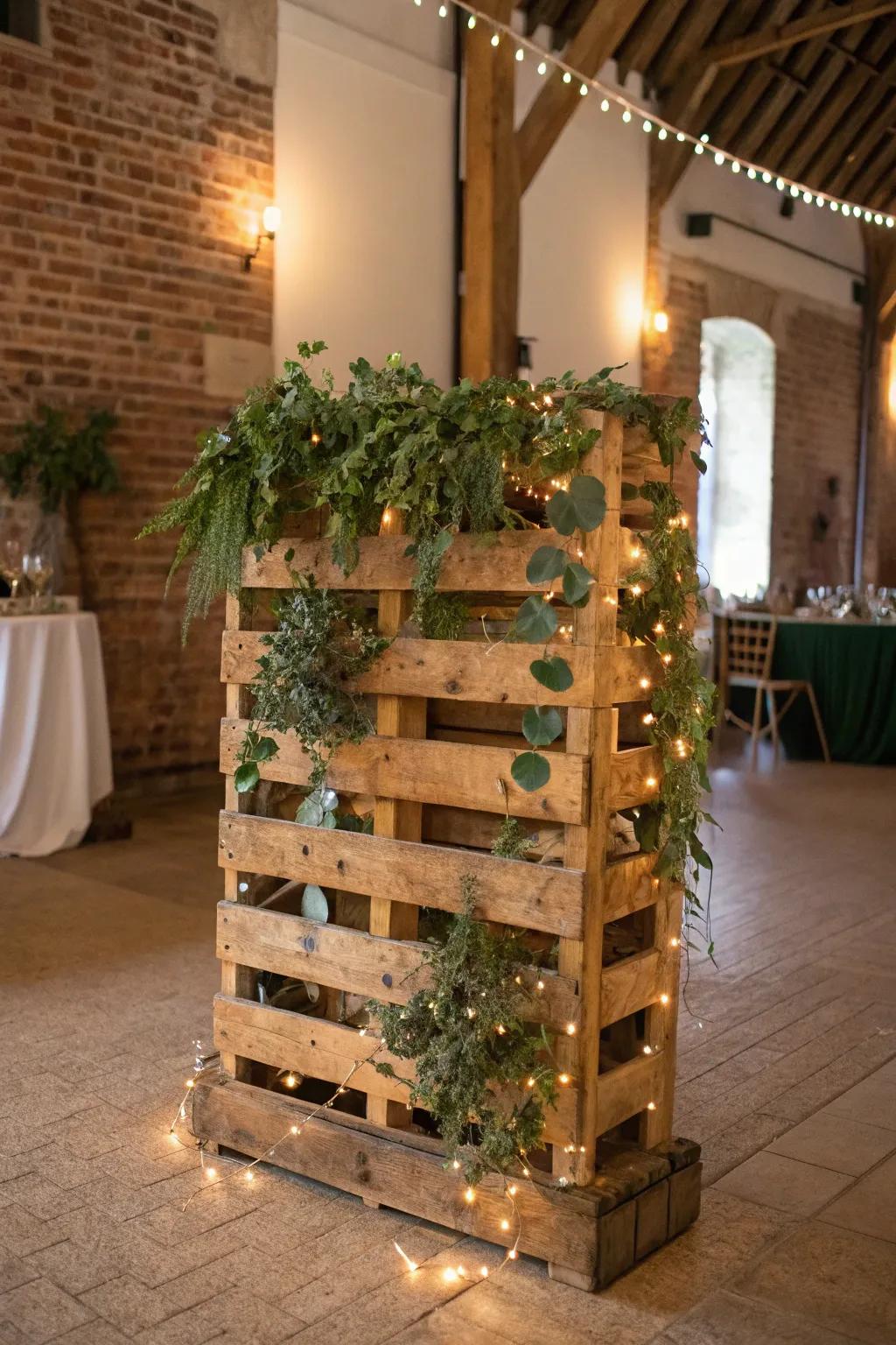 Capture tenderness and charm using a rustic wooden panel scene.