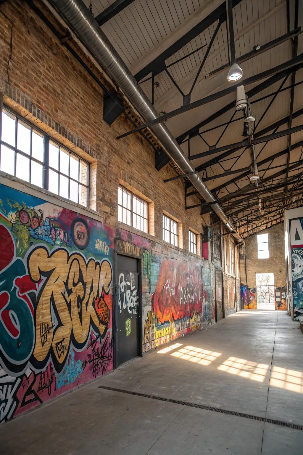 Metropolitan street art introduces a daring, edgy flair to your selfies.
