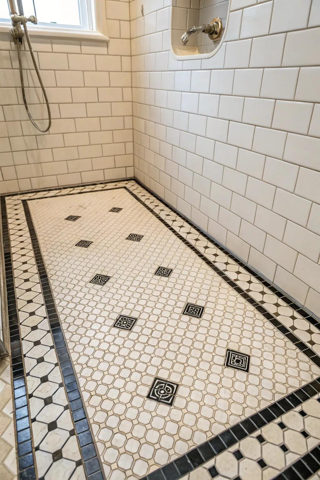 Highlight your tiles with the striking contrast of colored grout.