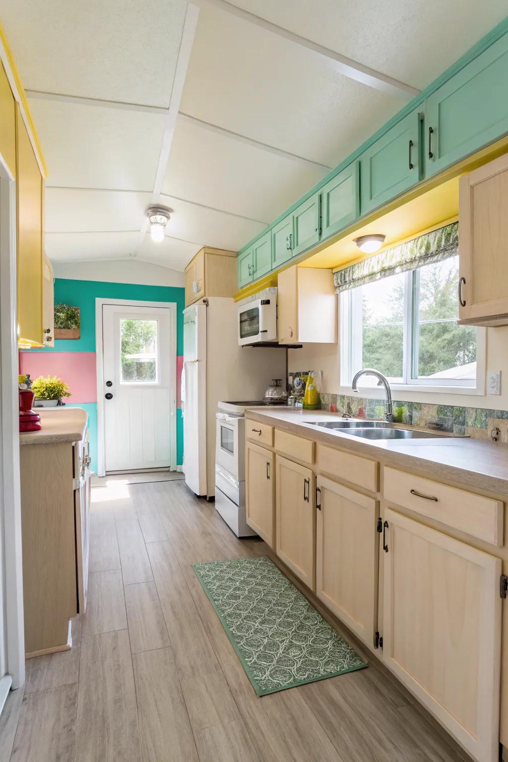 Bright colors elevate the mood of your kitchen.