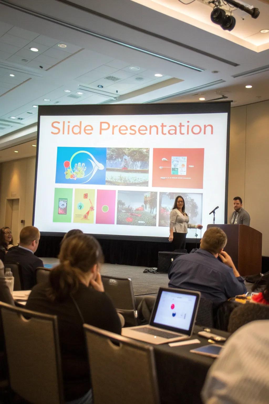 Slides personalized with distinctive and custom elements.
