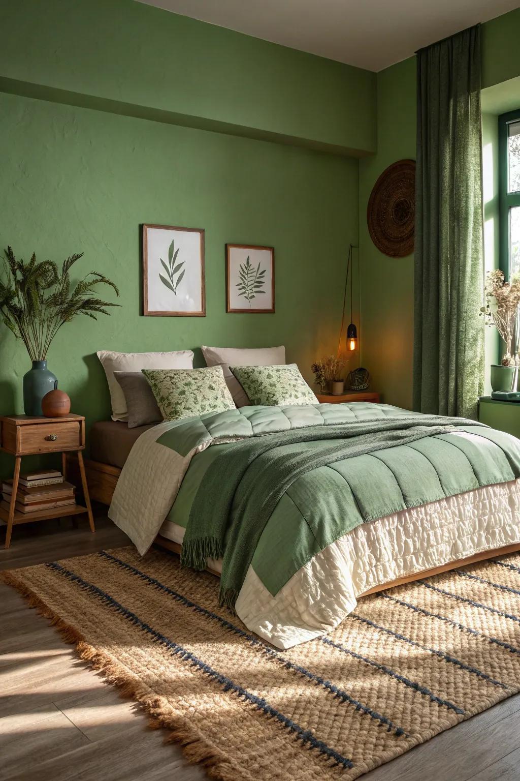 Layered textiles enrich warmth and depth in the bedroom.