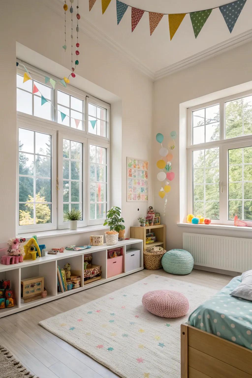 Natural light makes a welcoming atmosphere in small spaces.