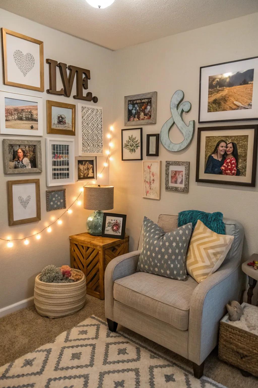 Personalized decor designed to introduce warmth and personality.