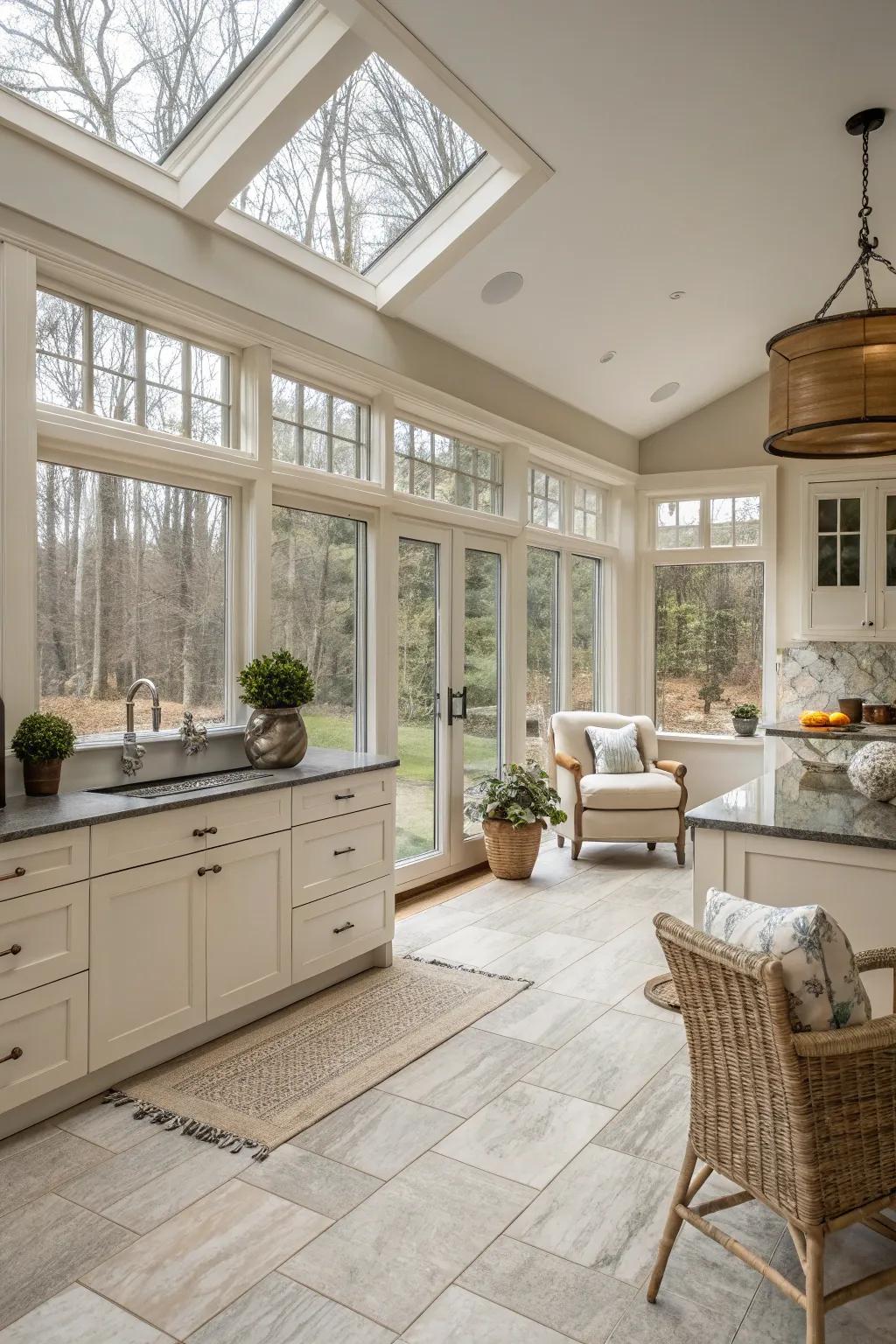 Neutral shades enhance the perception of space and light.