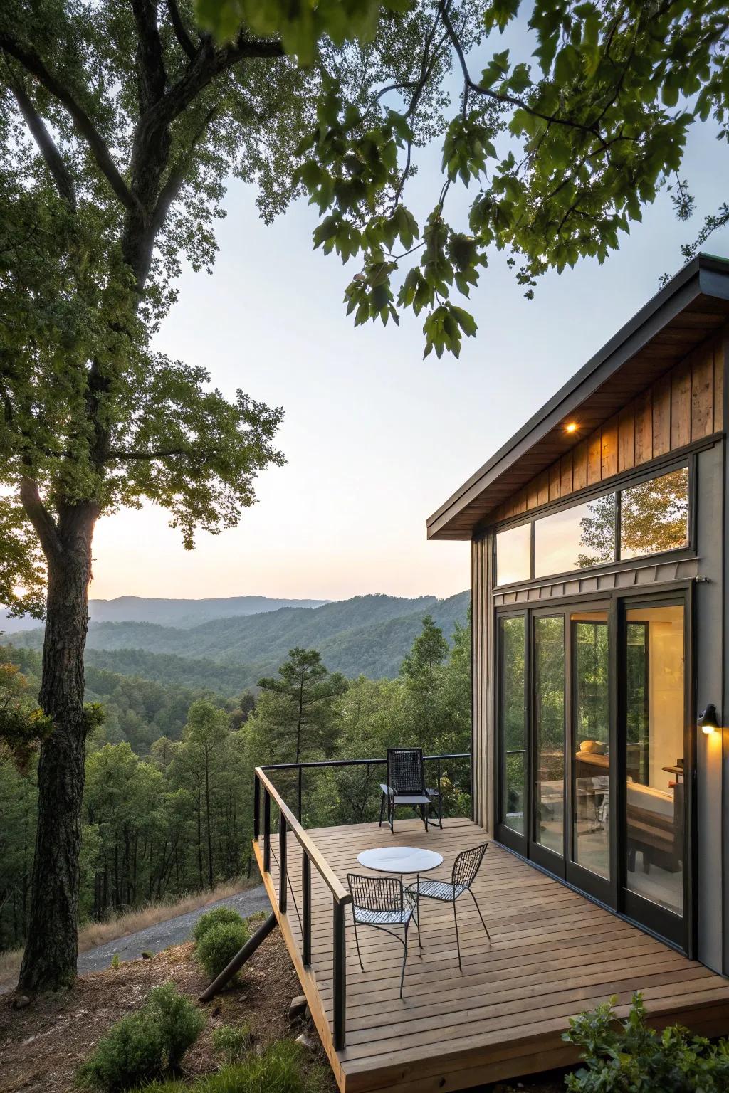Seamless interior-outdoor integration elevates the living experience in compact houses.