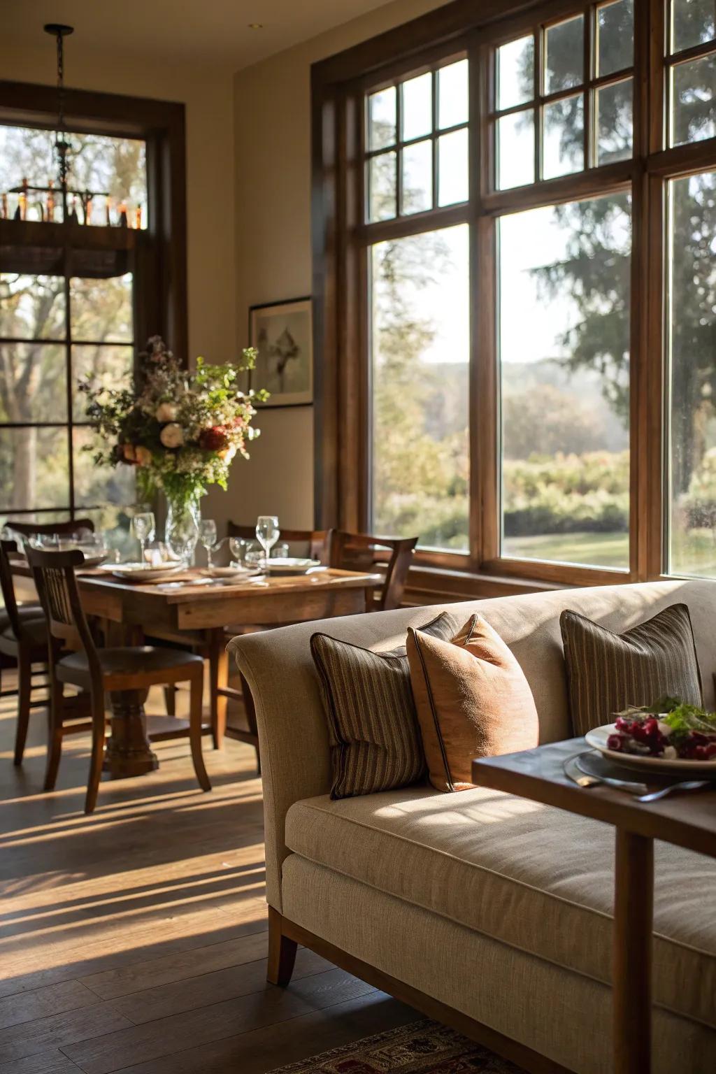 Establish a radiant nook with strategic positioning.