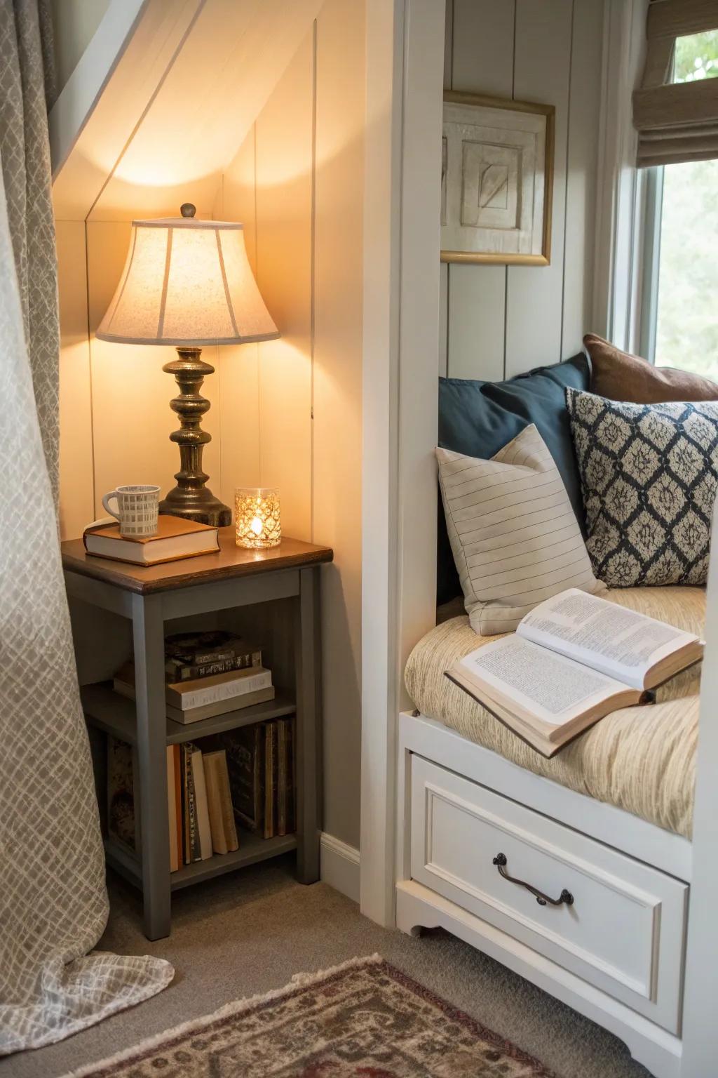 Transform alcoves into inviting spaces for reading and relaxation.