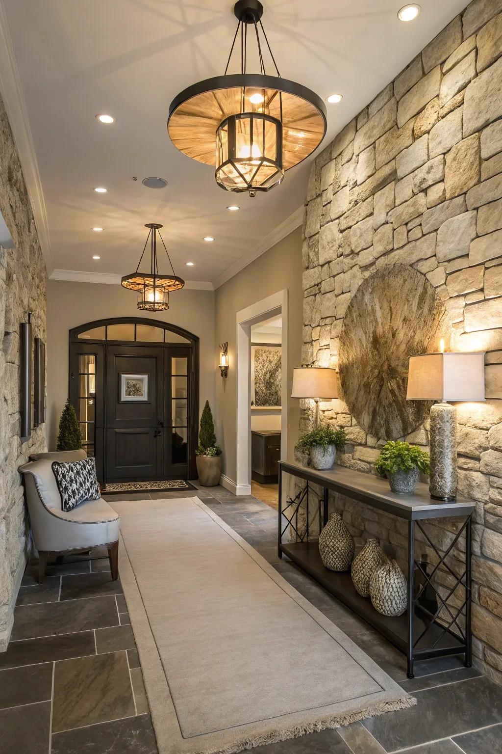 An entranceway that extends a greeting of timeless sophistication.