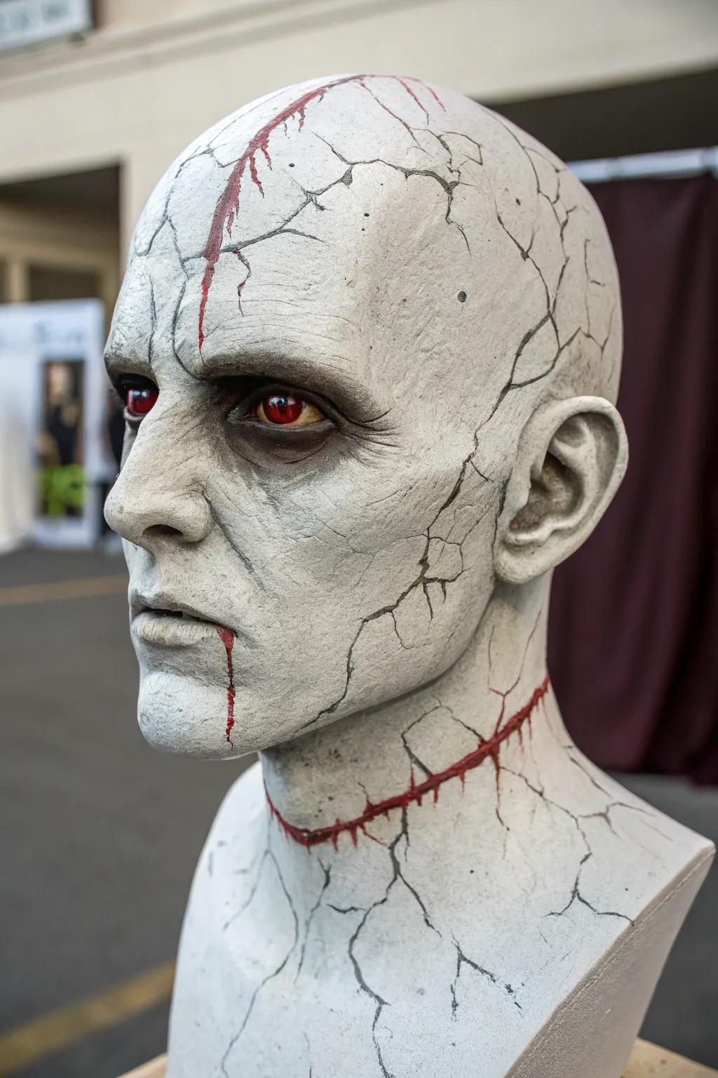 A haunted portrait head that seems to monitor your every action.